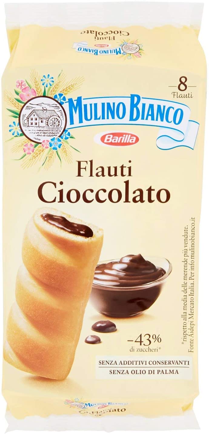 Mulino Bianco Chocolate Flauti 8 x 280g