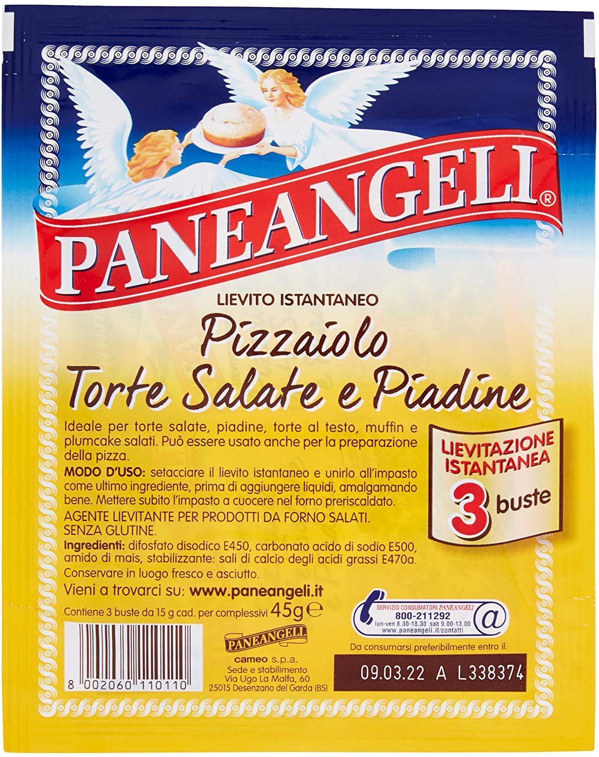 Flour: Lievito Paneangeli “Pizzaiolo” 3 count (0.52oz) “Imported from  Italy” – Terra World Wide