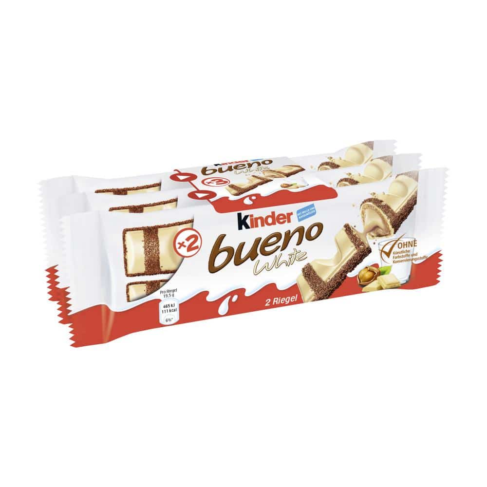 Ferrero: Kinder Bueno Italy” White Wide “Imported 3pz Terra World from –