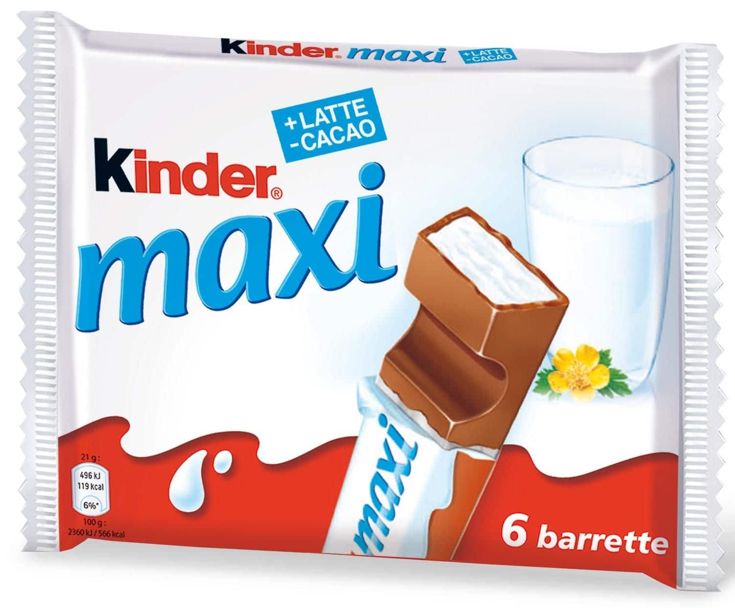Ferrero: Kinder Maxi 6 pz 126gr (4.44 oz) Imported from Italy