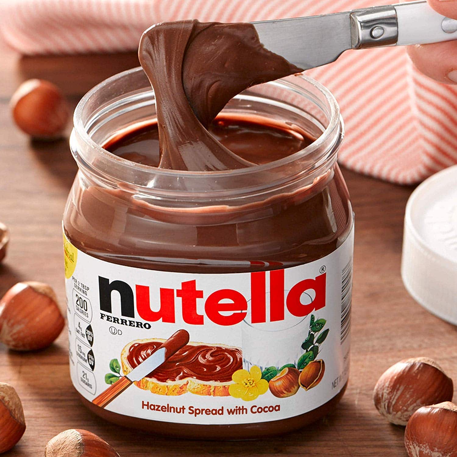 Nutella FERRERO Spread - with Hazel Chocolate Kinder Jar 450gr