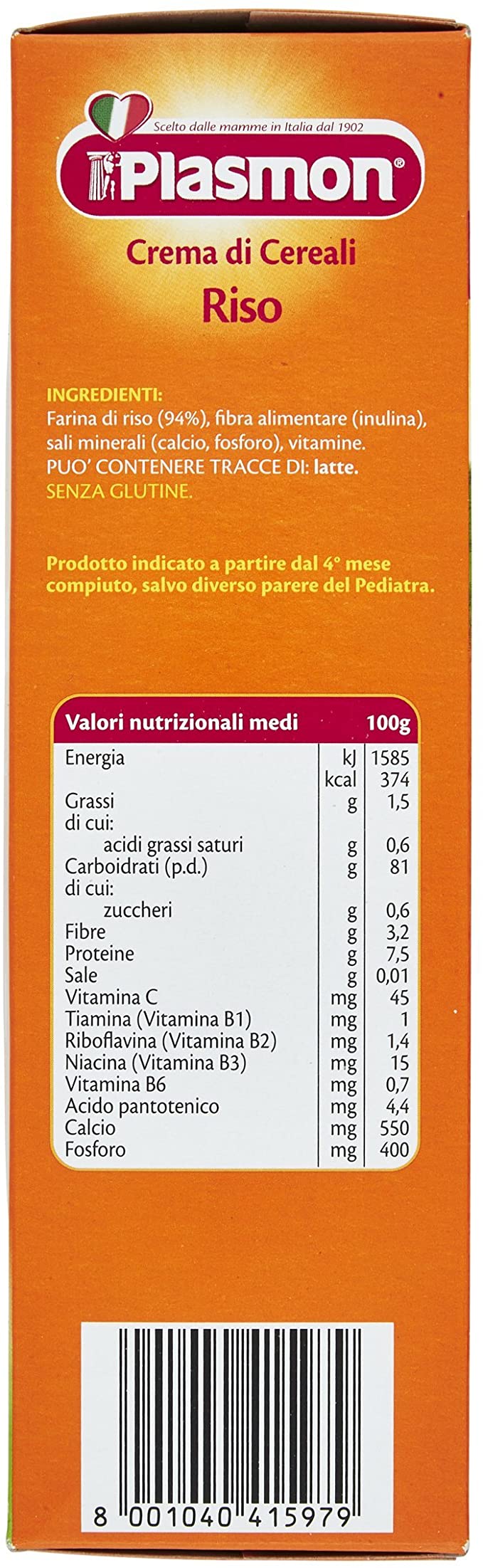 Plasmon® Crema di Cereali Riso 230 g