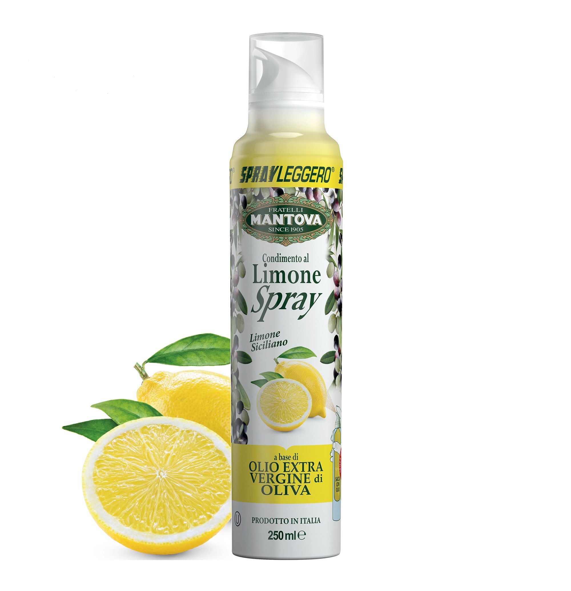 Olive Oil: Mantova Spray Extra Virgin Olive Oil Infused with Lemon 250ml  Imported from Italy
