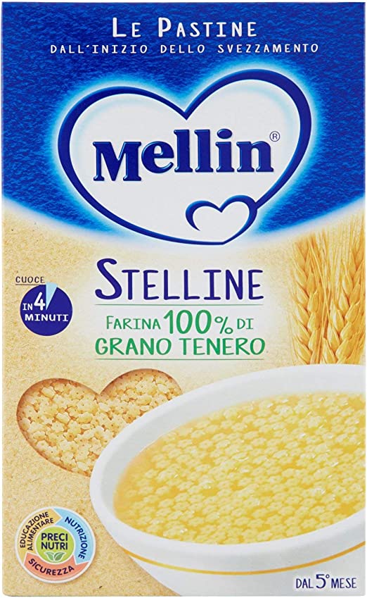 Children & Infants: Mellin Stelline Pasta 320gr (11.28oz) “Imported from  Italy”
